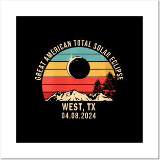 West Tx Texas Total Solar Eclipse 2024 Posters and Art